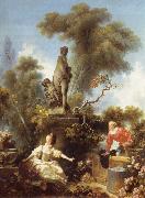 Jean Honore Fragonard The meeting, from De development of the love painting